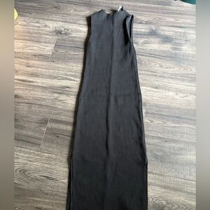Highline Collective Sleeveless Ribbed Black Maxi Dress